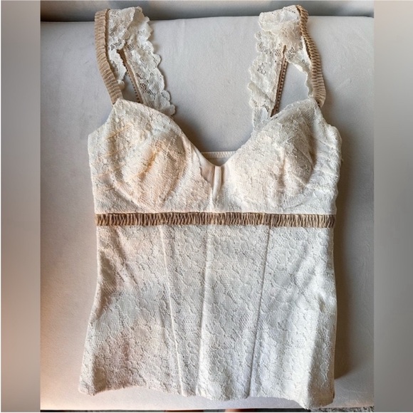 La PERLA Vintage Elegant Cream Lace Bustier - Picture 2 of 11